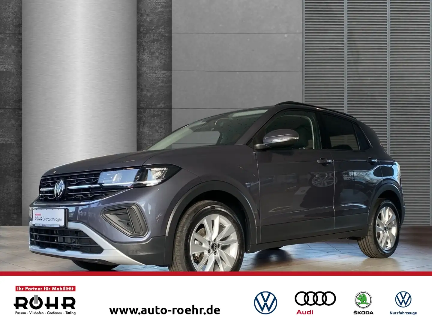 Volkswagen T-Cross Life (SHZ.PDC.LED.LANE ASSIST) 1.0 TSI Gris - 1
