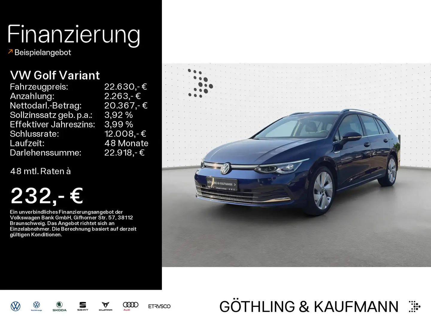 Volkswagen Golf Variant Style 1.5eTSI 110kW*DSG*NAVI*ACC*As Blau - 1