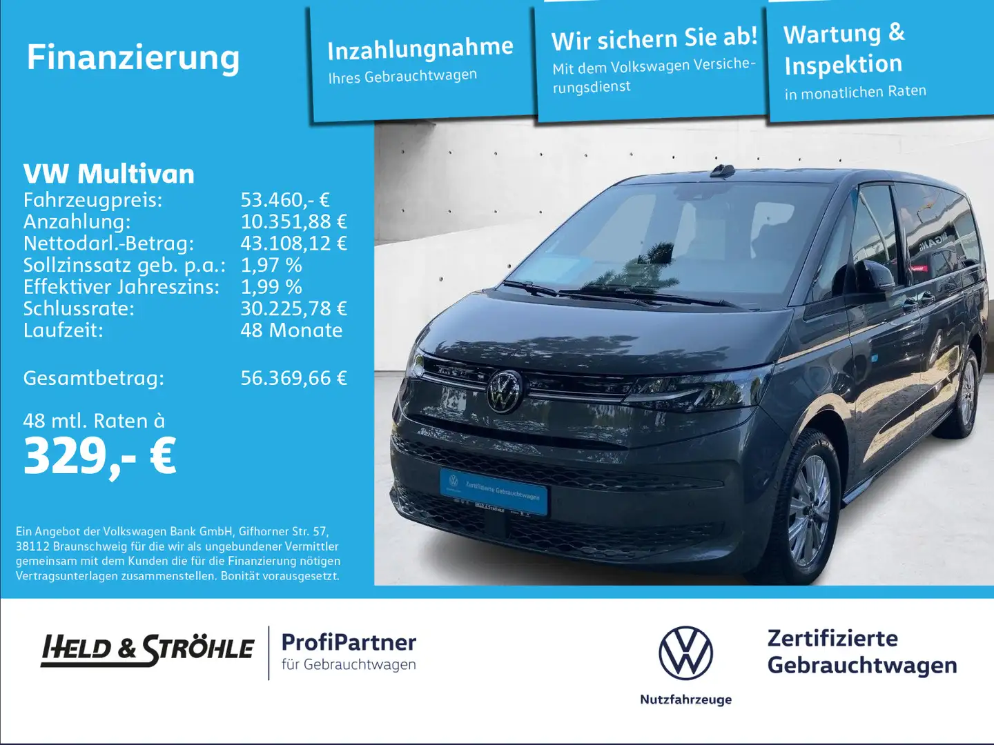 Volkswagen T7 Multivan T7 Multivan Life 2.0 TDI DSG LANG AHK 7SITZE KAM Grau - 1
