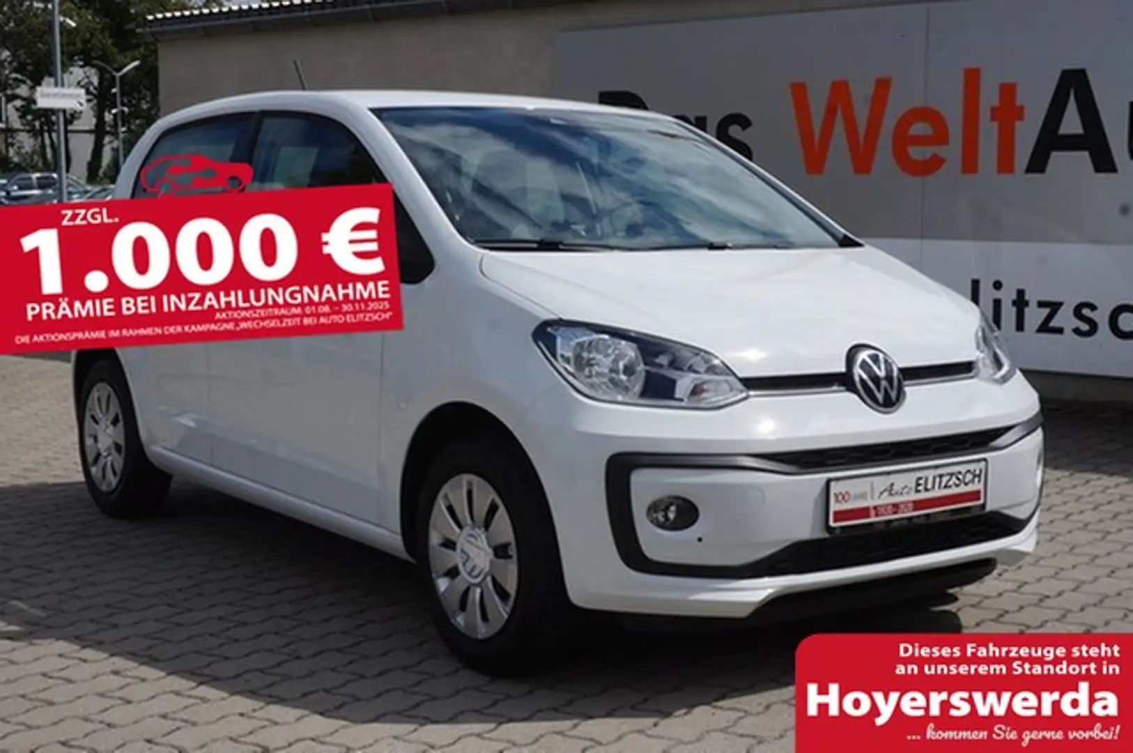 Volkswagen up! 1.0 Basis Klima DAB SH Weiß - 1