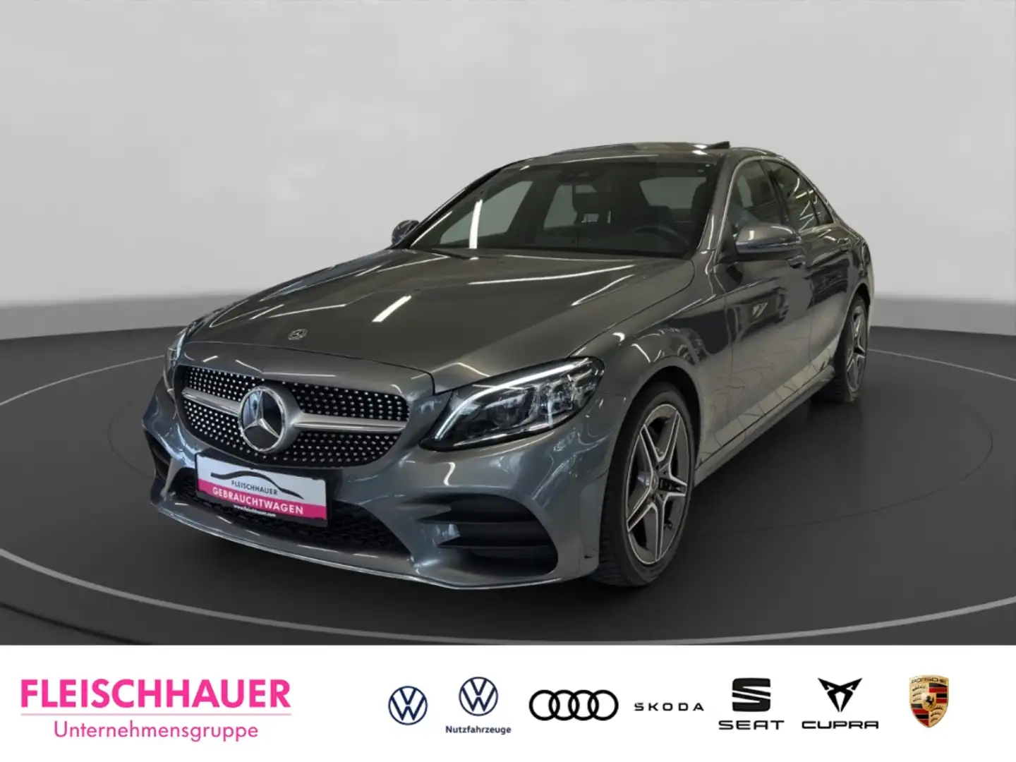 Mercedes-Benz C 180 Lim. AMG Line MULTIBEAM+Navi+Kamera+Schiebedach Grau - 1