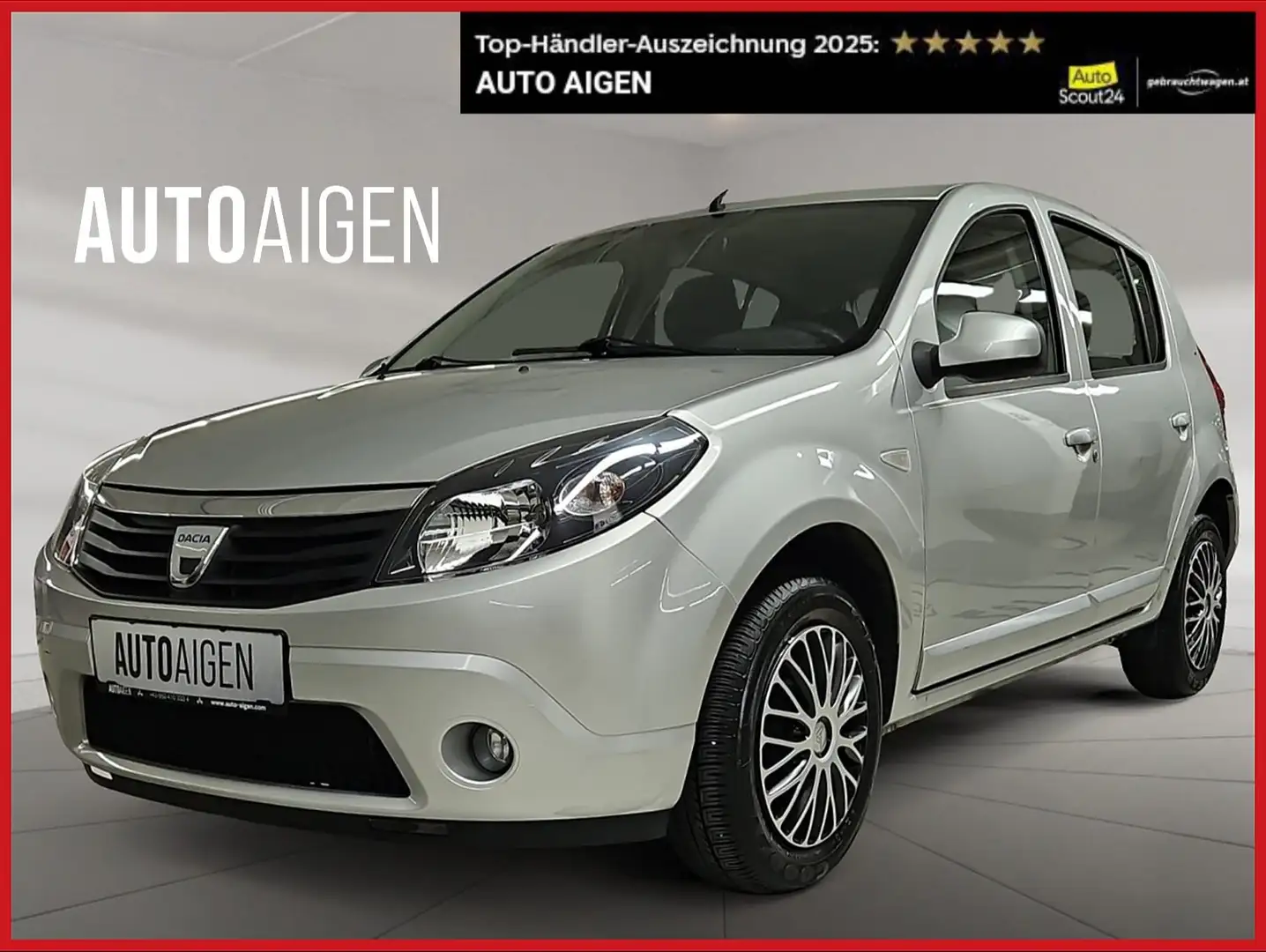 Dacia Sandero * NUR 30.000 km * 2 BESITZ * KLIMA * ab € 99,- Silber - 1