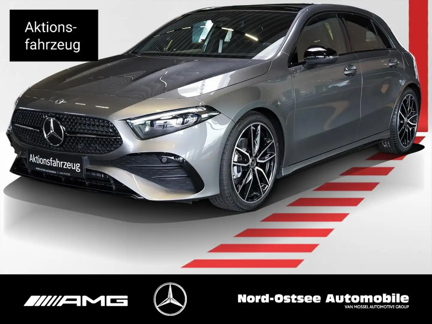 Mercedes-Benz A 180 AMG NIGHT PANO 19-ZOLL MULTIBEAM Grau - 1