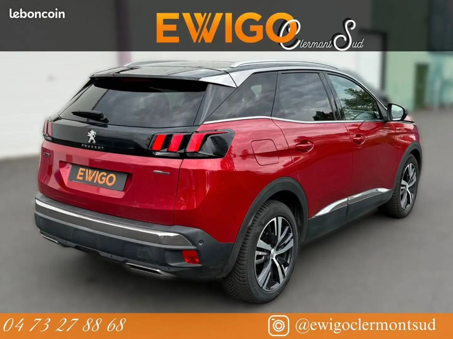 Peugeot 3008 GENERATION-II 1.5 BLUEHDI 130Ch GT LINE EAT BVA START-STOP-TOIT OUVRANT-HAYON MAIN LIBRE Rojo - 2