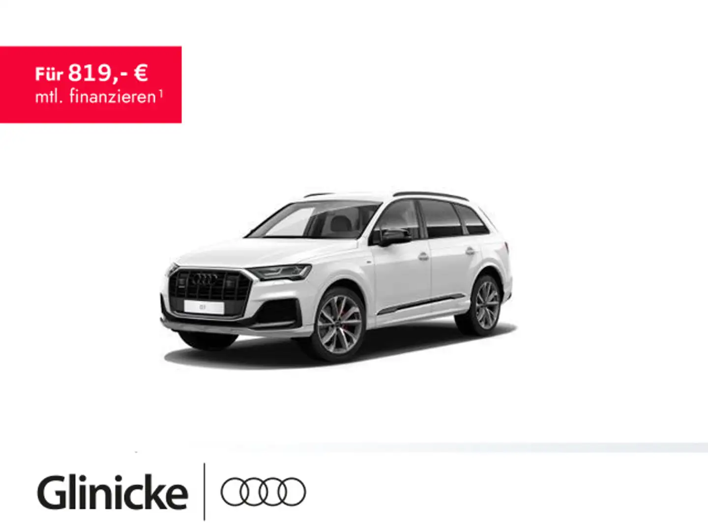 Audi Q7 S Line comp Plus 45 TDI qu AHK/PBox/ACC/Assis Weiß - 1