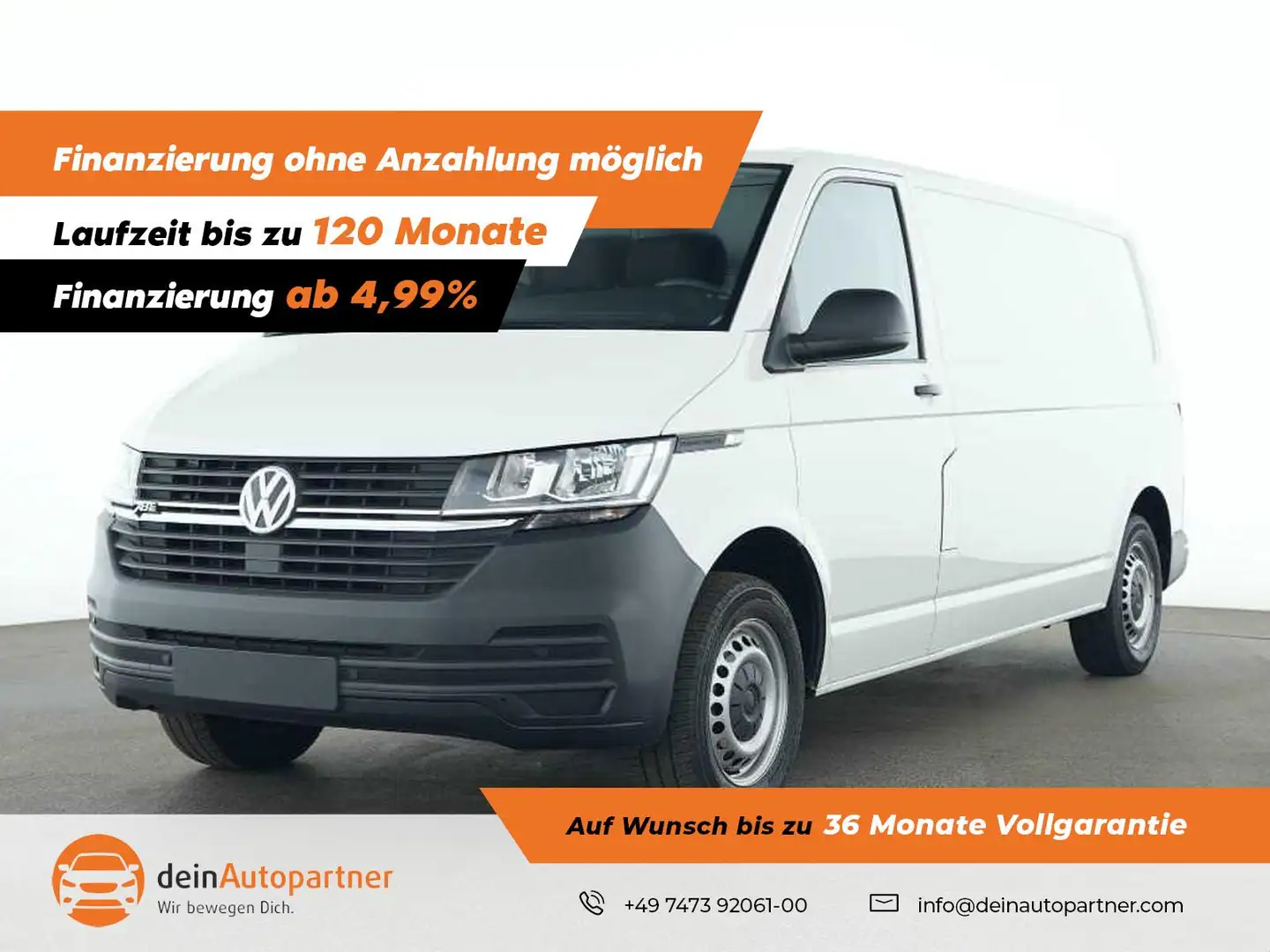 Volkswagen T6.1 Transporter T6.1 ABT e-Kasten LR DSG  Klima/SHZ/PDC/DAB Weiß - 1
