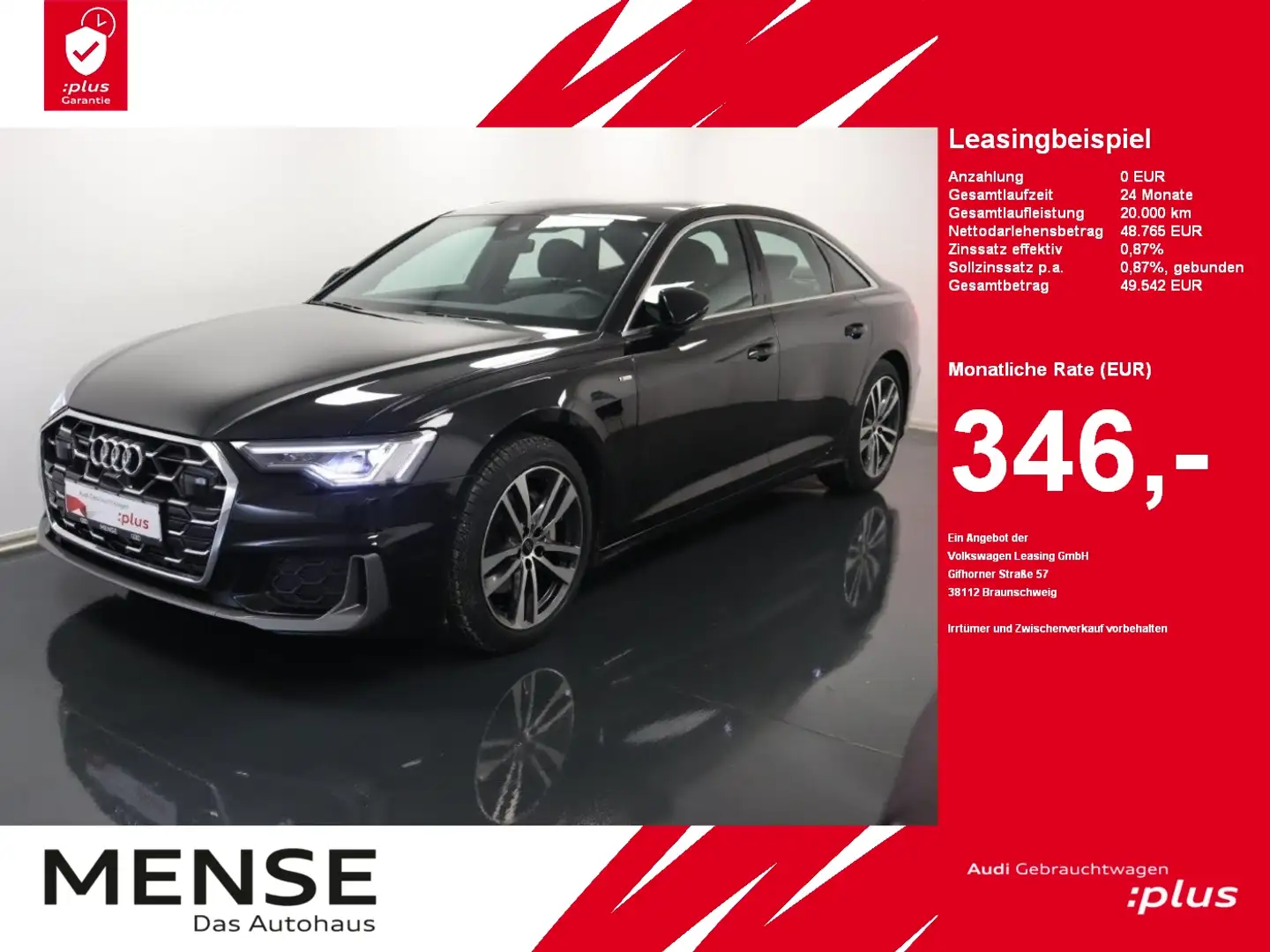 Audi A6 45 TFSI quattro S tronic S line |Matrix|ACC Schwarz - 1
