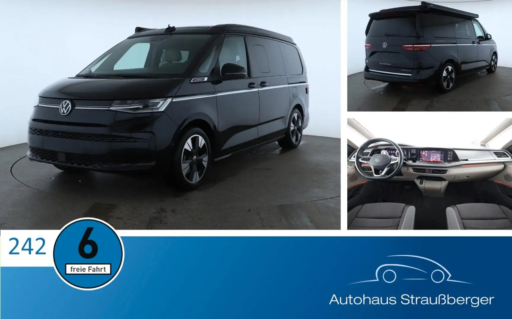 Volkswagen T7 California T7  California Ocean eHyb. 4MOTION ACC AHK 360° Schwarz - 1