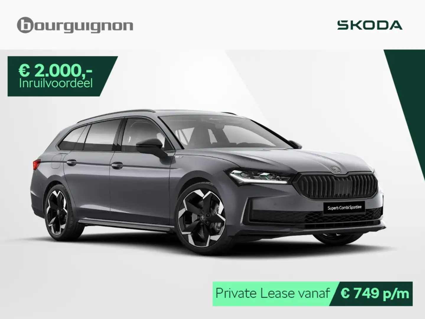 Skoda Superb Combi Sportline Business 1.5 TSI PHEV 204PK | Trek Grijs - 1