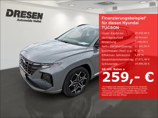 Hyundai TUCSON N Line Hybrid 1.6 T GDi 230PS 6 AT 4WD LED SHZ LHZ