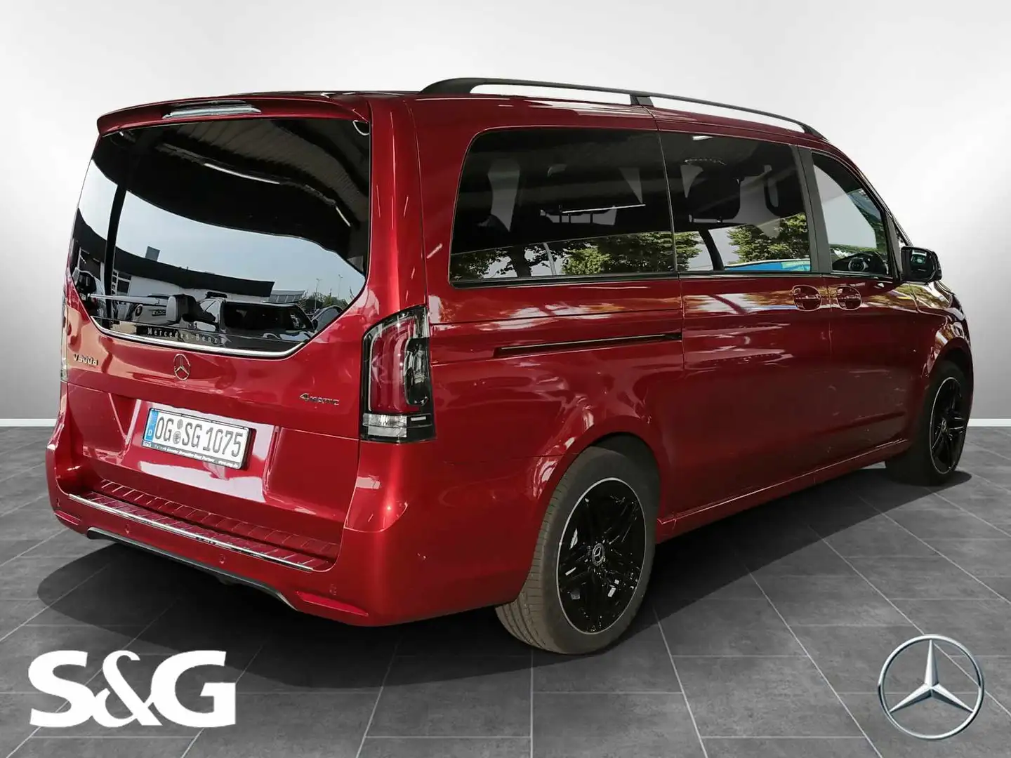 Mercedes-Benz V 300 Avantgarde Night+MBUX+360°+Pano+Allrad+AHK Rouge - 2