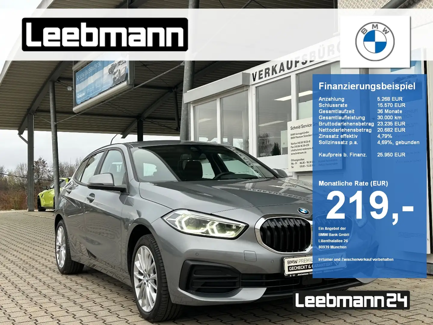BMW 118 i DKG Advantage AdaLED/RFK GARANTIE-04/29 Grau - 1
