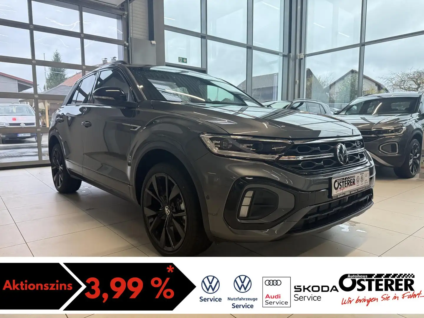 Volkswagen T-Roc 2.0 TSI R-Line 4 Motion AHK Pano Easy Open IQ. Dri Grau - 1