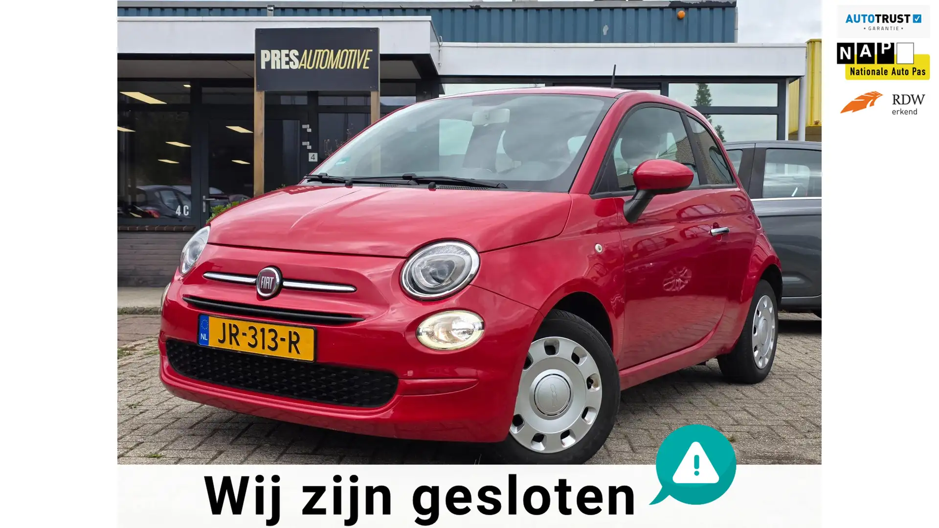 Fiat 500 1.0 TwinAir Pop |AIRCO|ELEKTRISCHE RAMEN|CDV Rood - 1