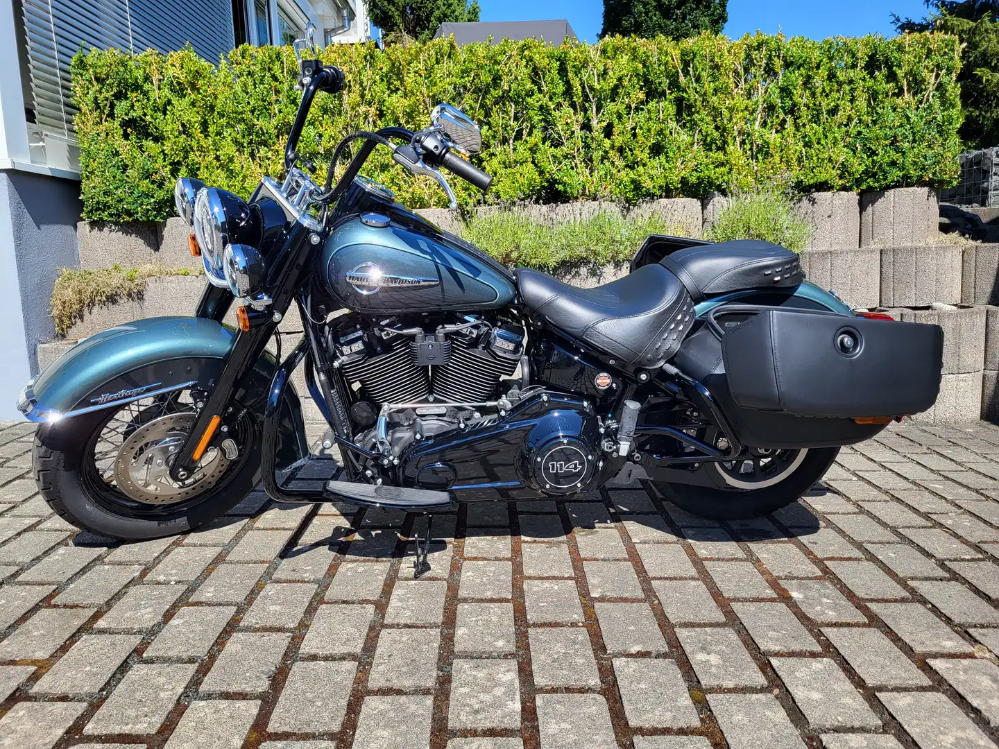 Harley-Davidson Heritage Softail Classic 114 FLHCS  ABS 1. Hand, Top Zustand Zöld - 2