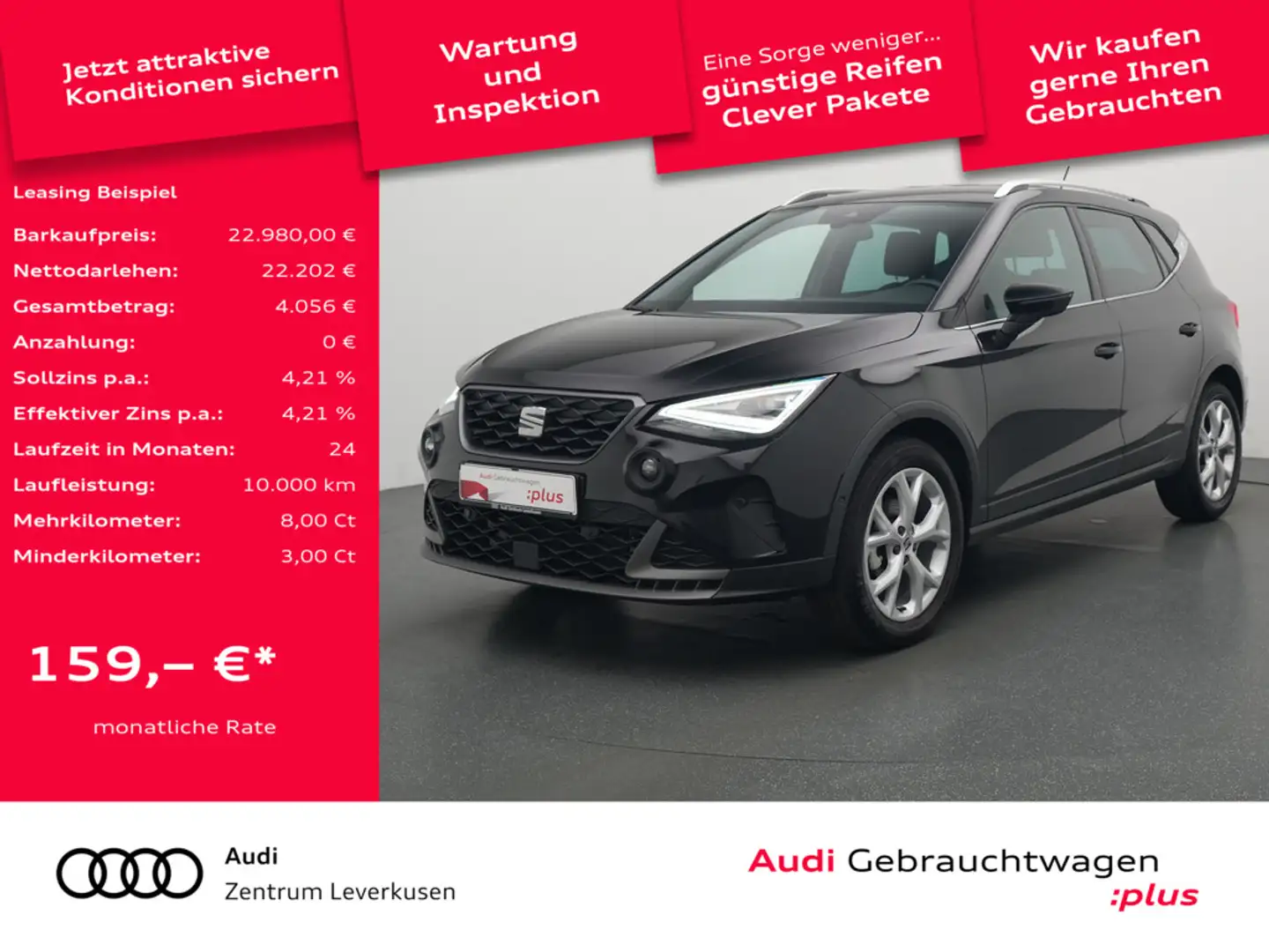 SEAT Arona FR NAVI VIRT APP CONNECT ACC KAM LED Schwarz - 1