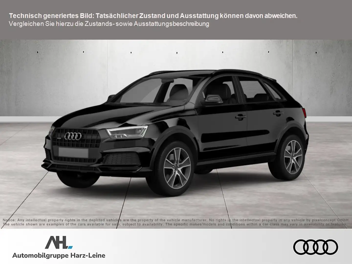 Audi Q3 DESIGN TFSI S-TRONIC+ALU 18''+S-LINE EXTERIEUR+LED Schwarz - 1