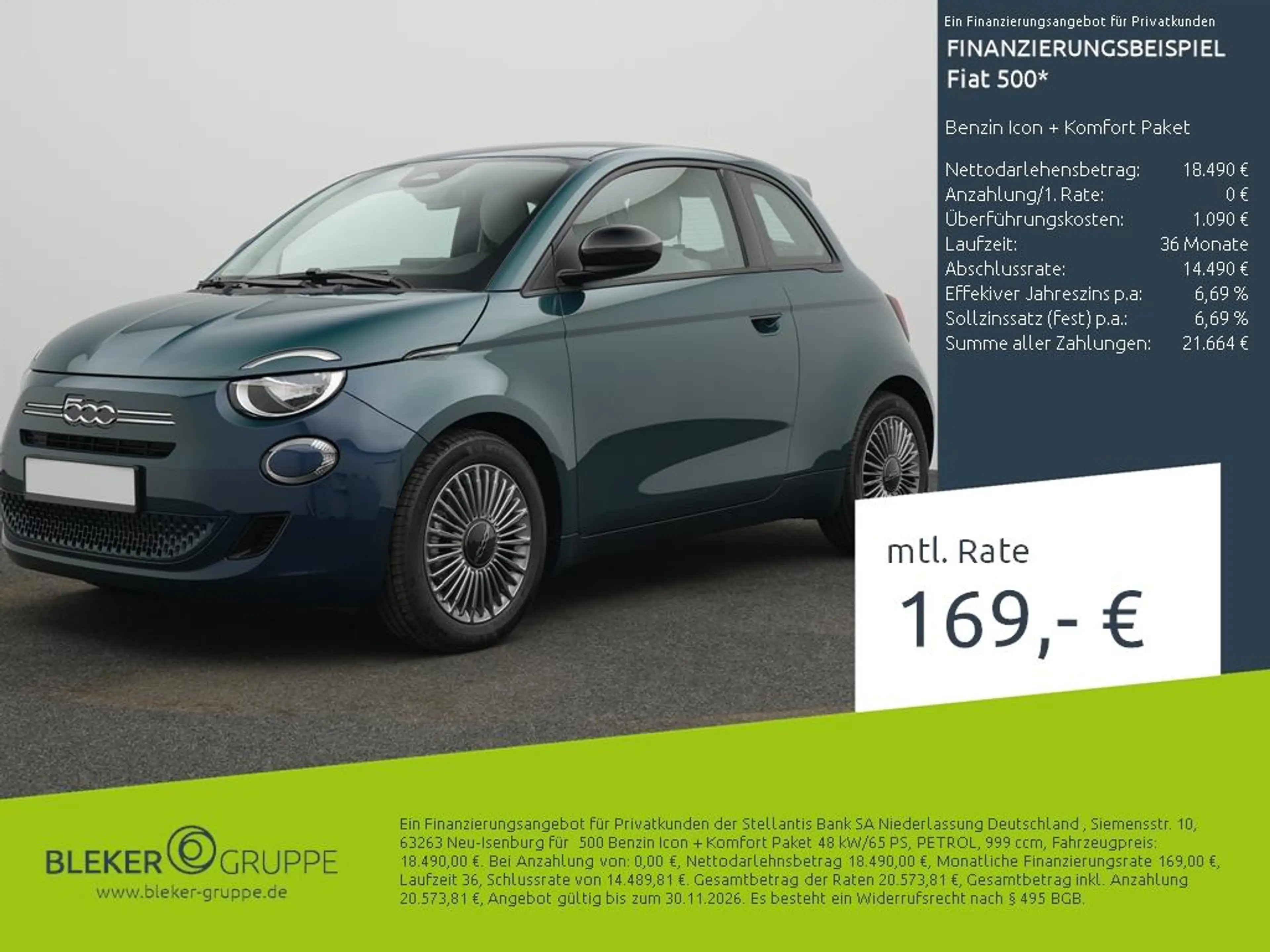 Fiat 500 Benzin Icon + Komfort Paket