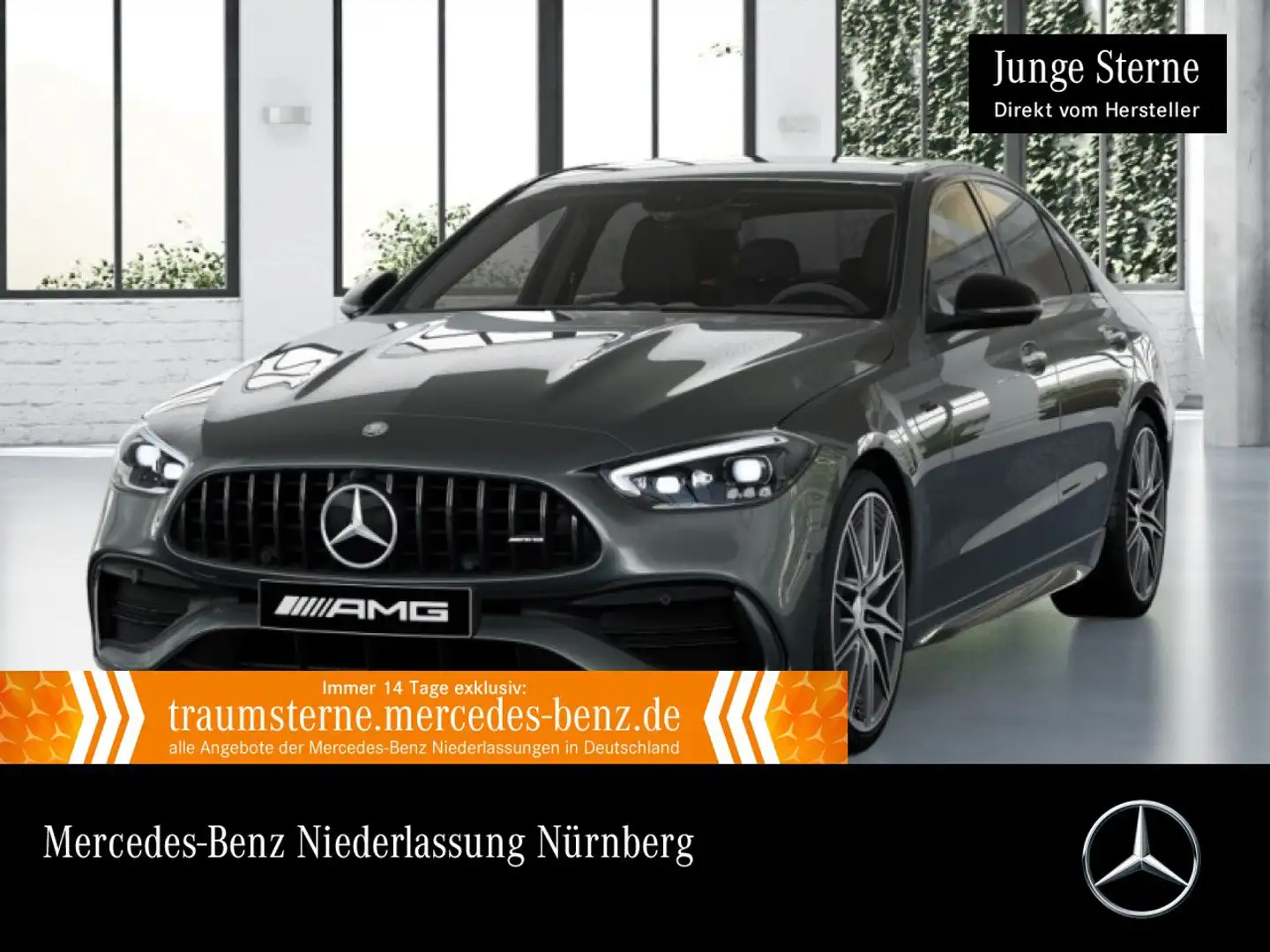 Mercedes-Benz C 43 AMG C 43 4M NIGHT+360+BURMESTER+TOTW+KEYLESS+9G Grau - 1