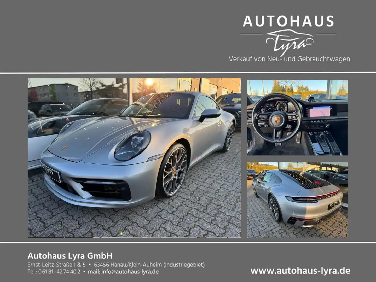 Porsche 992 4S Carrera 4S*SPORT-CHRONO*BOSE*SPORT-ABGAS* Argent - 1