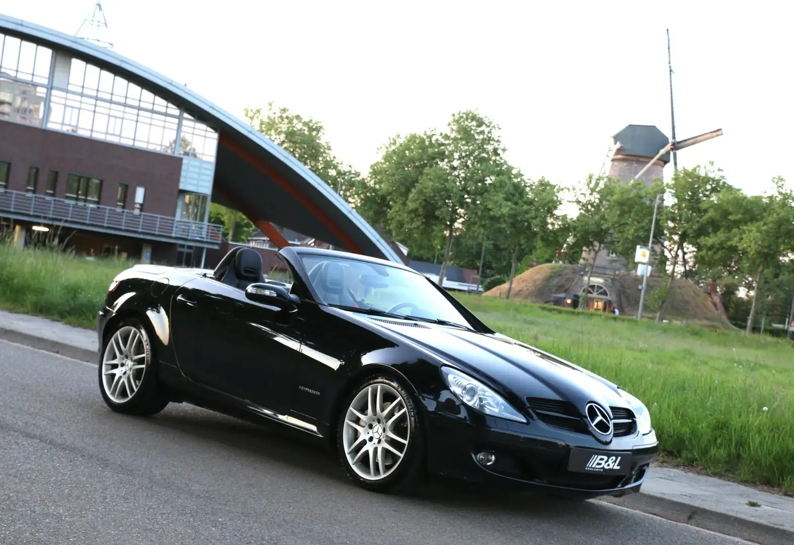 Mercedes-Benz SLK 200 K. Aut Roadster 163Pk Kompressor Apple CarPlay PDC Negro - 1