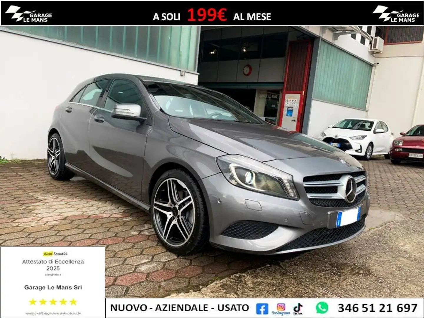 Mercedes-Benz A 180 SPORT XENO PELLE CRUISE TELEC PDC Grau - 1