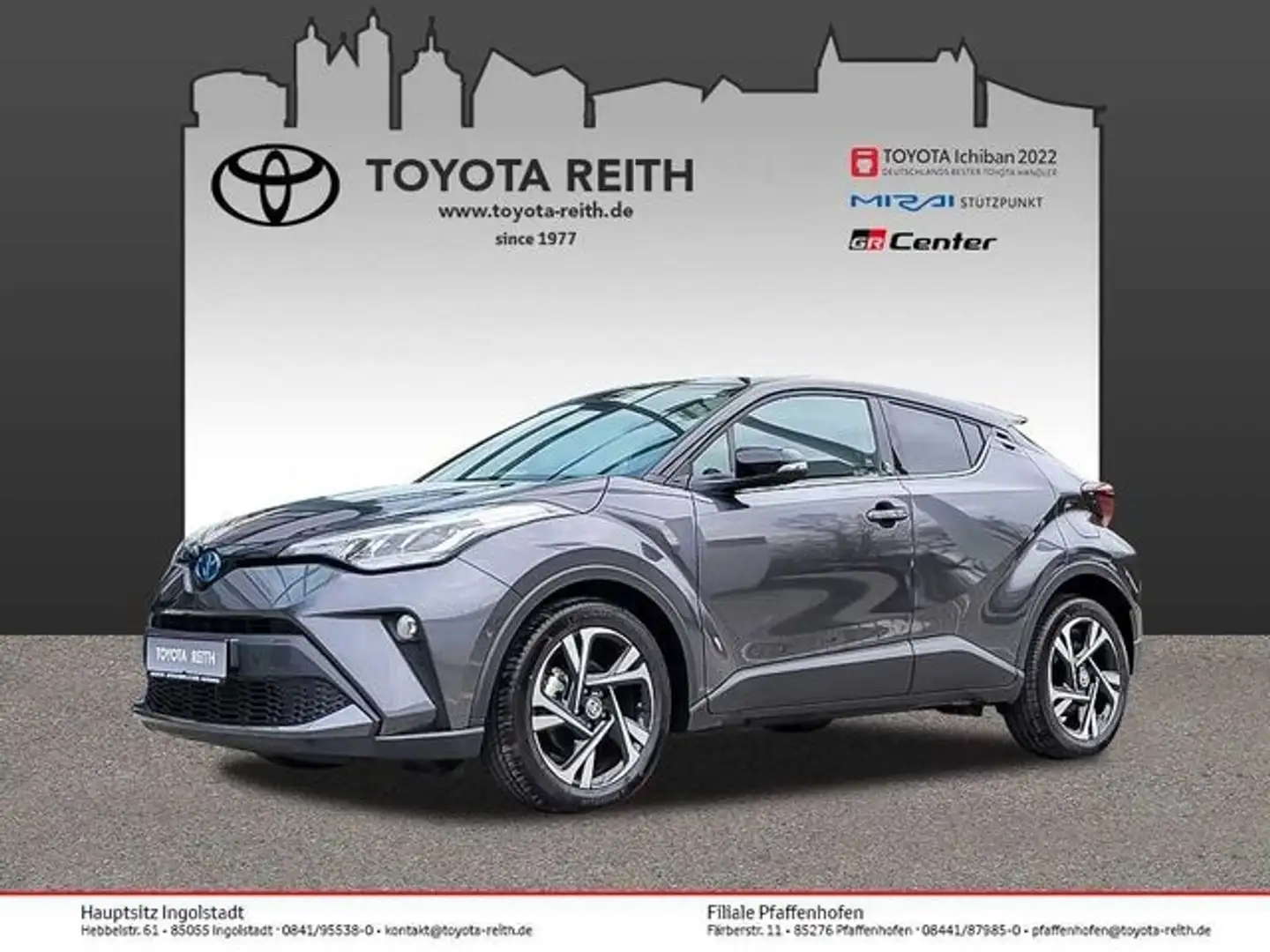Toyota C-HR Hybrid Team Deutschland Navi LED ACC Apple CarPlay Grau - 1