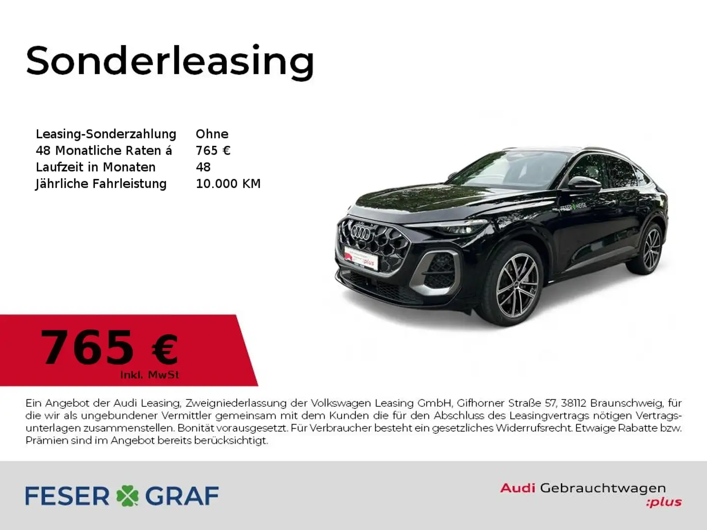 Audi Q5 Sportback TDI quattro S tronic HUD/MATRIX/360°Cam Schwarz - 1