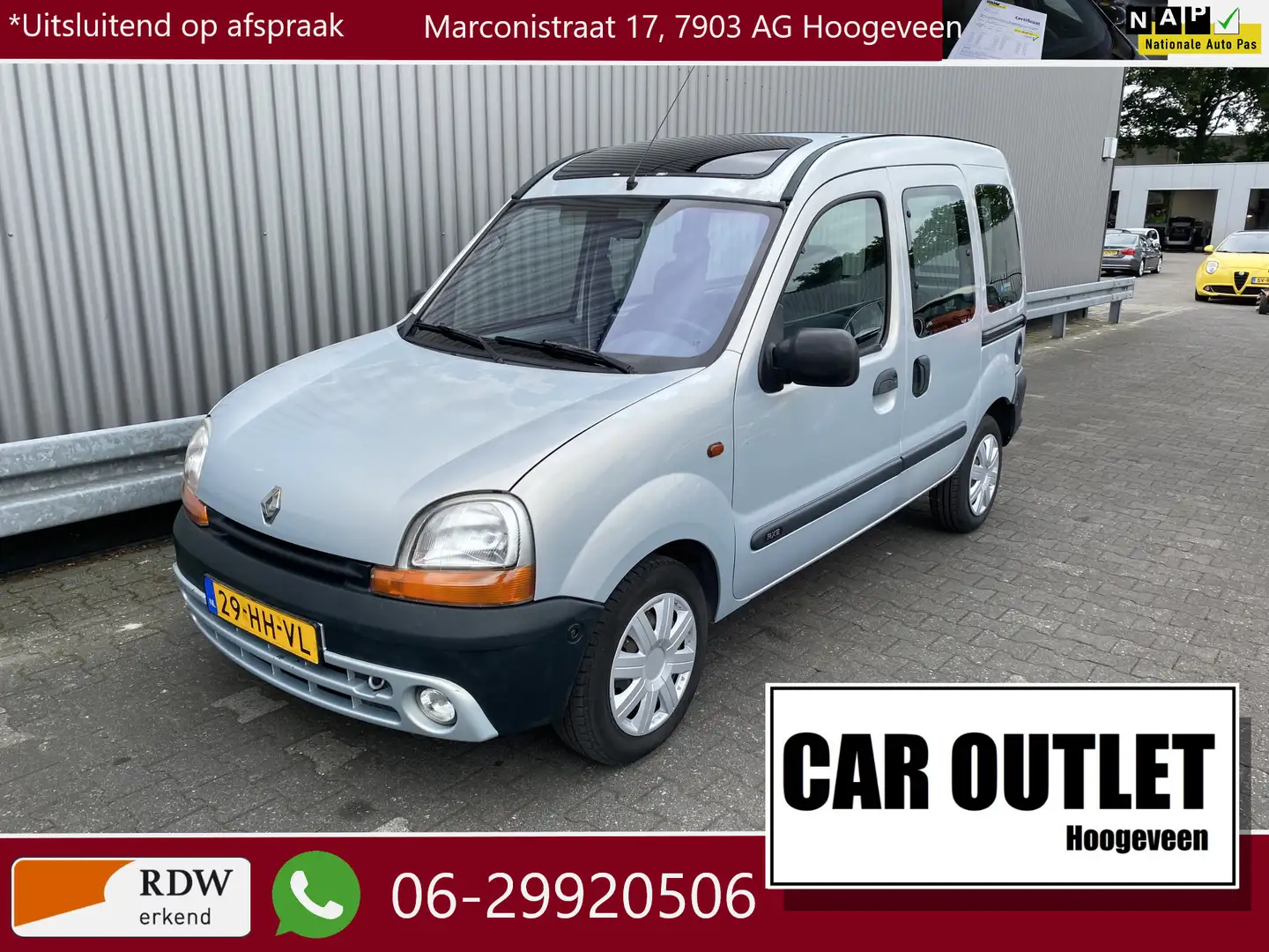Renault Kangoo 1.4 RXE Rolstoelauto 151Dkm.NAP,  AUTOMAAT, Airco, Grijs - 1