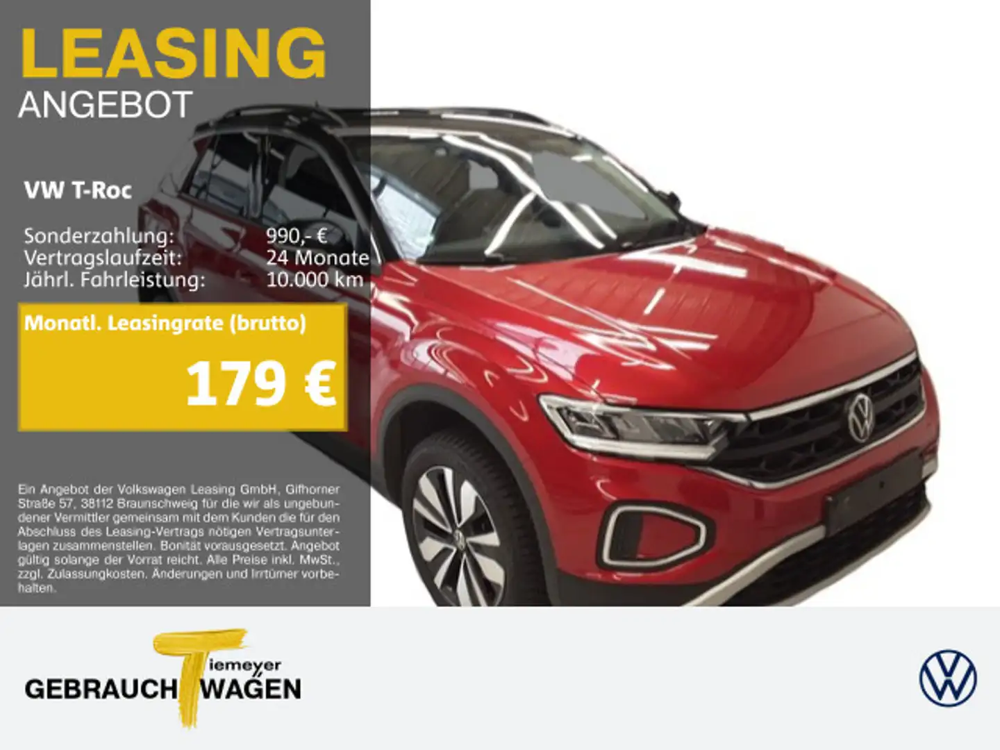 Volkswagen T-Roc 1.0 TSI MOVE LM17 NAVI ST.HEIZ PDC Rot - 1