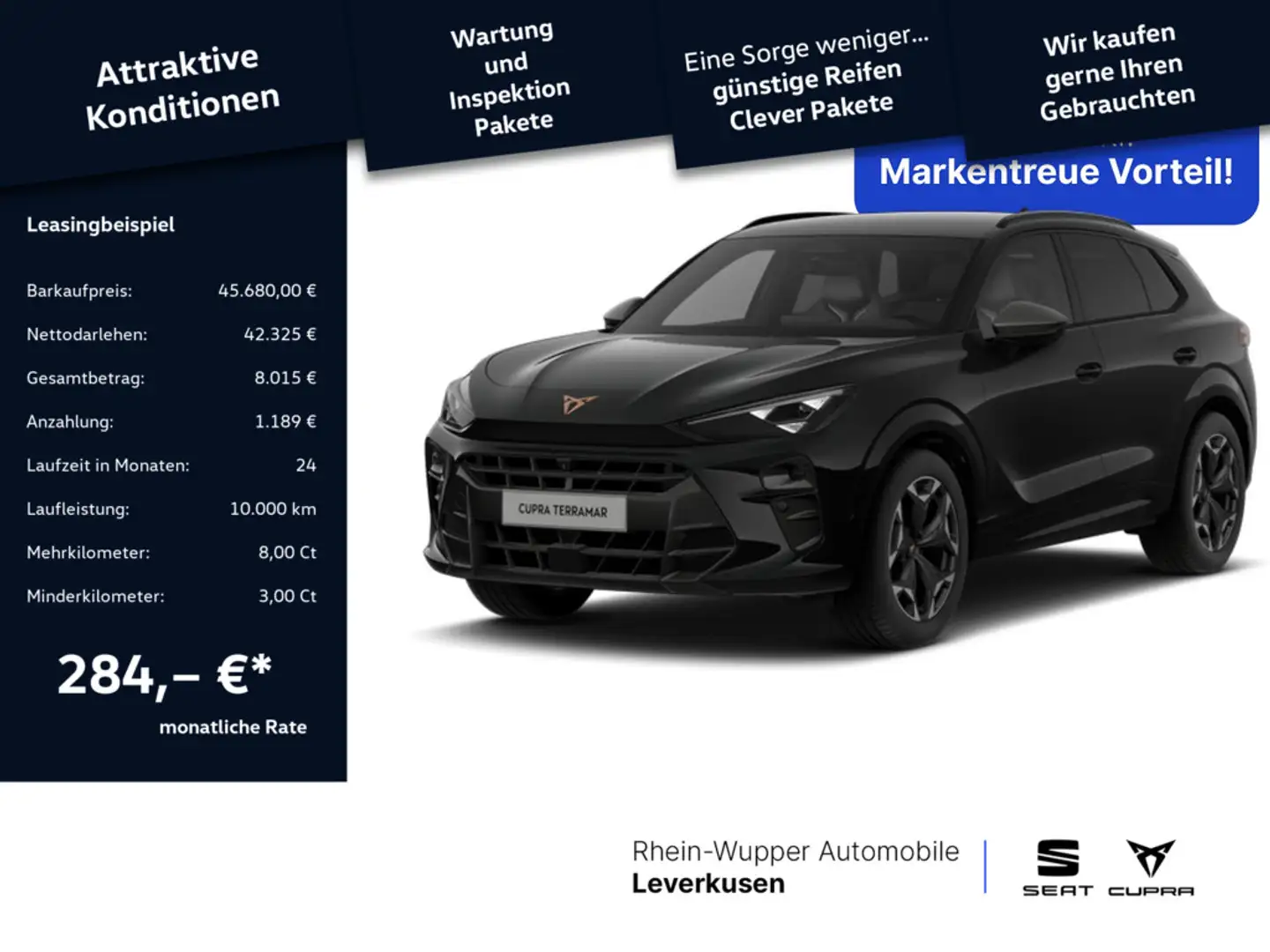 CUPRA Terramar VZ AHK ACC DCC KAM360° KEYLESS MEMOR Zwart - 1