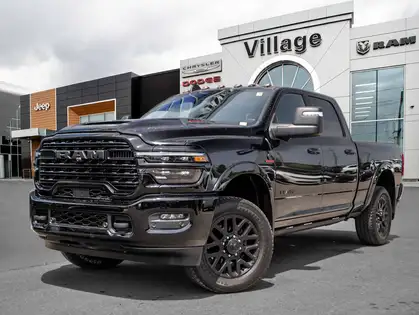 Black 2025 RAM 3500 Limited Crew Cab 4WD Pickup Truck Four-Wheel Drive 8-Speed Automatic