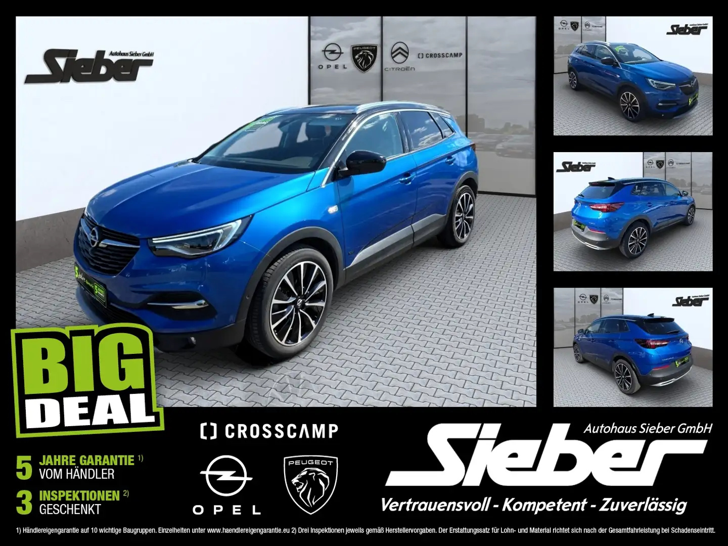 Opel Grandland X 1.6 Ultimate Kamera Navi Sitzhzg Blau - 1