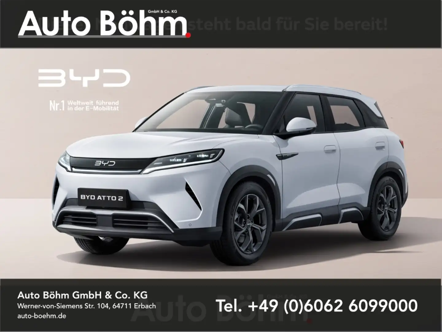 BYD Atto 2 Active+Leder+Pano.+ACC+Kam.+Navi.+LED+Keyless Wit - 1