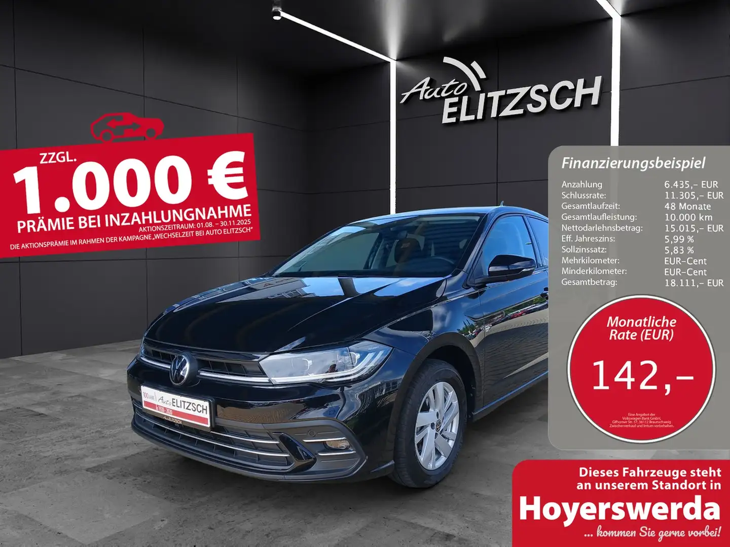 Volkswagen Polo TSI Style DSG Matrix Navi AID ACC PDC SH Schwarz - 1