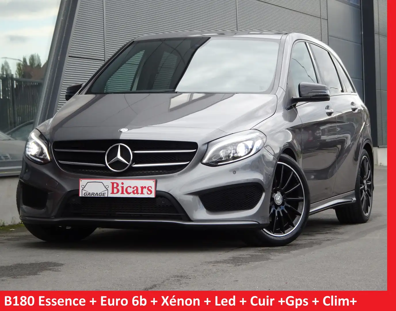 Mercedes-Benz B 180 i 💯 PACK AMG 💎+ Xénon + Cuir + GPS + Clim+ Gris - 1