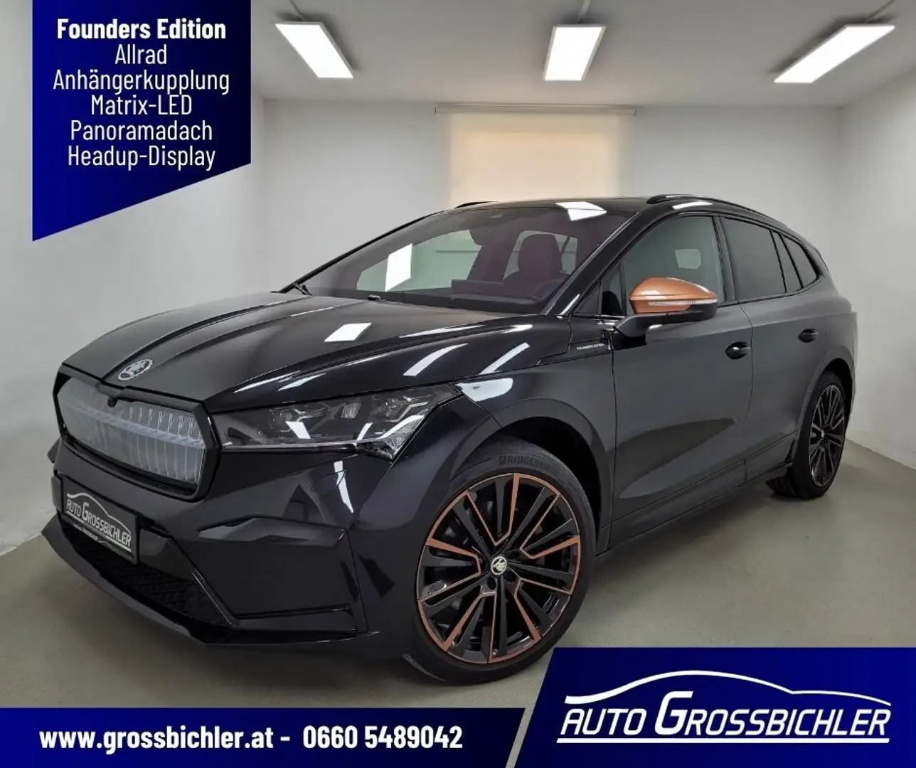 Skoda Enyaq iV 80x 82kWh Founders Edition, AHK, Headup, Pan... Schwarz - 1