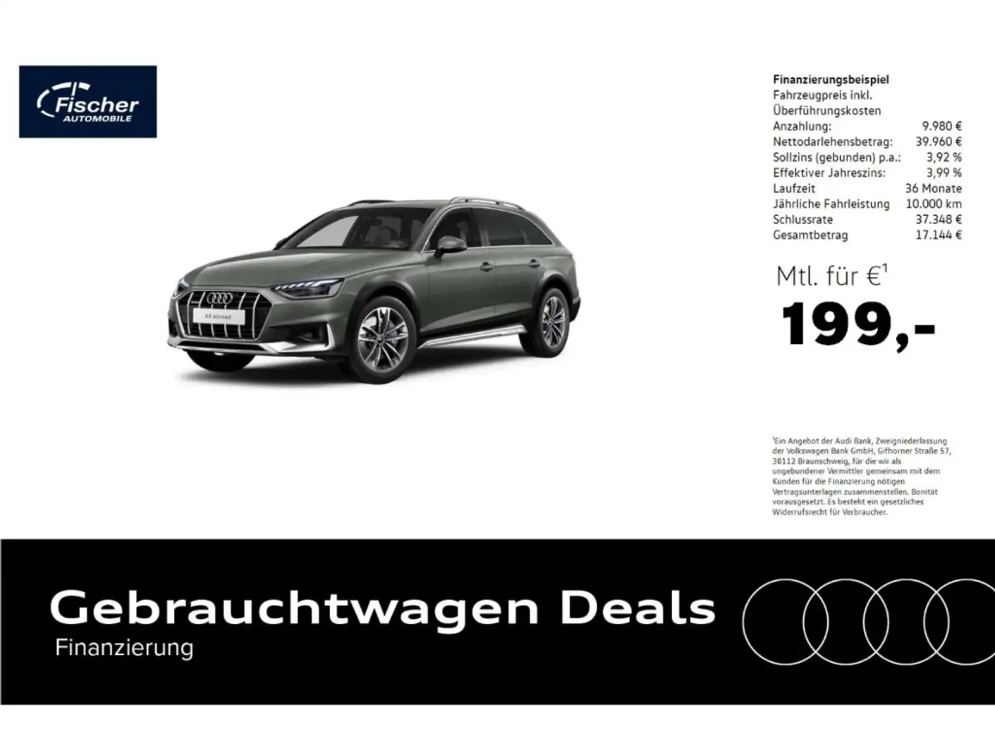 Audi A4 allroad 45 TFSI qu. S-Tronic AHK/HUD/P-Dach Šedá - 1