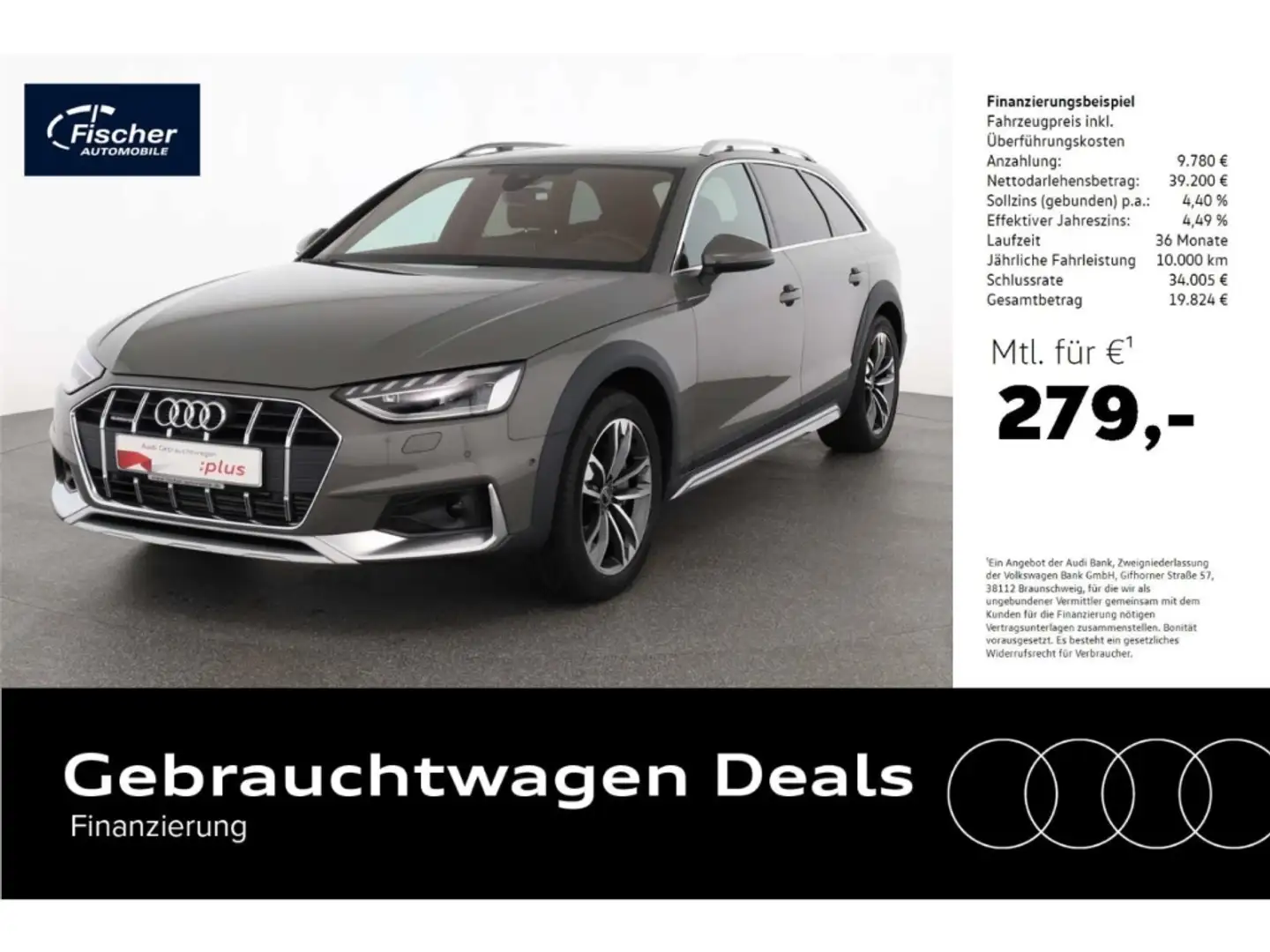 Audi A4 allroad 45 TFSI quattro AHK/P-Dach/Matrix/HUD Gri - 1