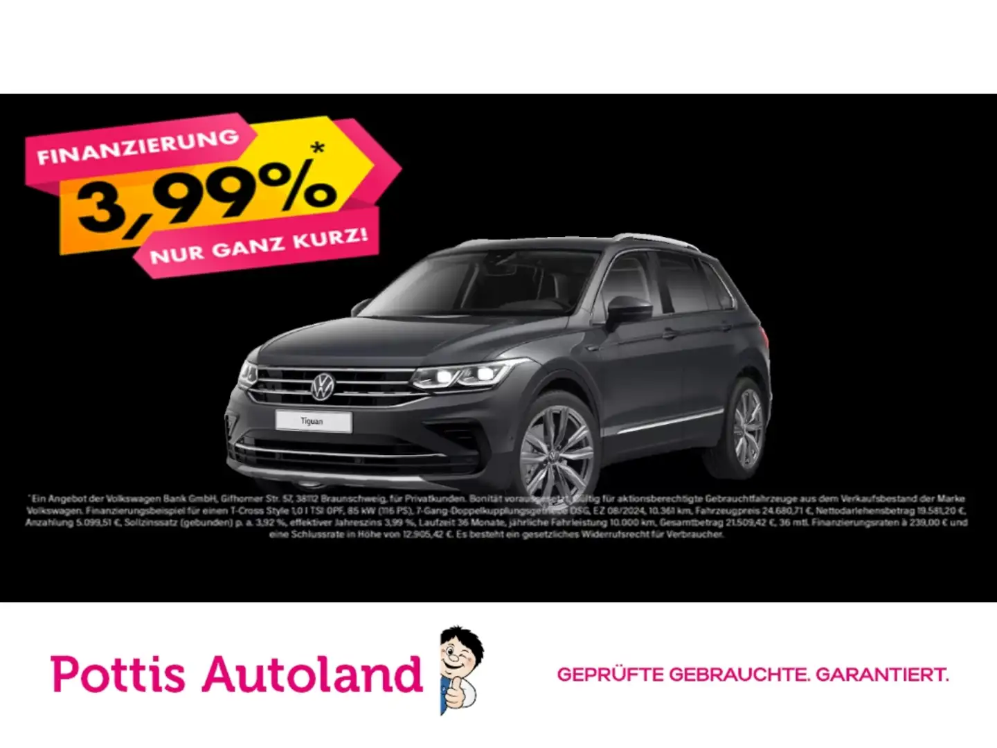 Volkswagen Tiguan 2.0 TDI DSG 4M ELEGANCE AHK IQ.LIGHT NAVI Grau - 1