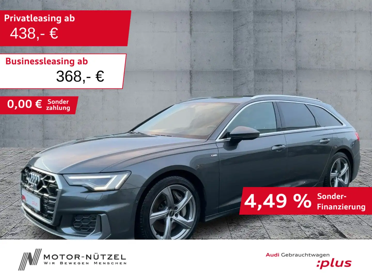 Audi A6 50 TFSI e QU S-LINE MATRIX+NAVI+HuD+B&O Grau - 1