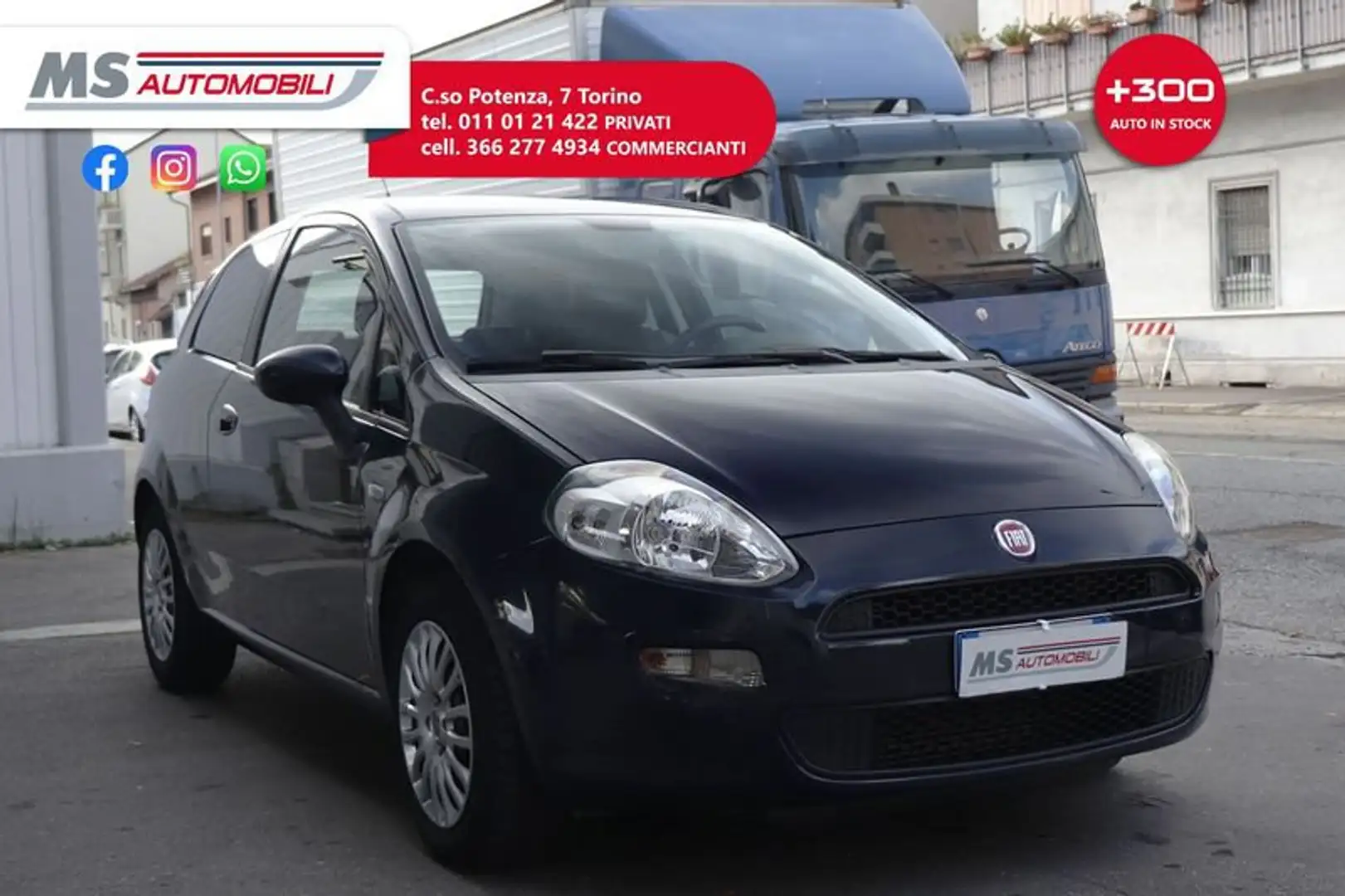 Fiat Punto Evo 1.3 MJT II 75 CV 3 porte Street Gancio Traino Blu/Azzurro - 1