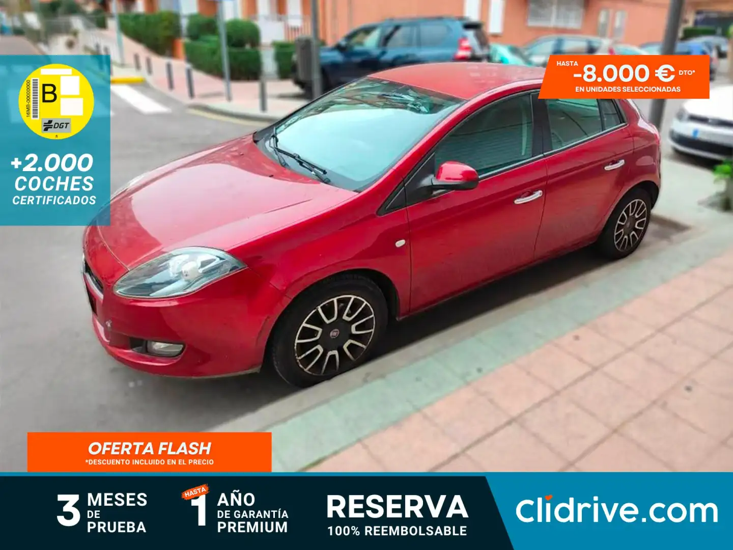 Fiat Bravo 1.6 16v Easy 105 CV Diesel Multijet Rojo - 1
