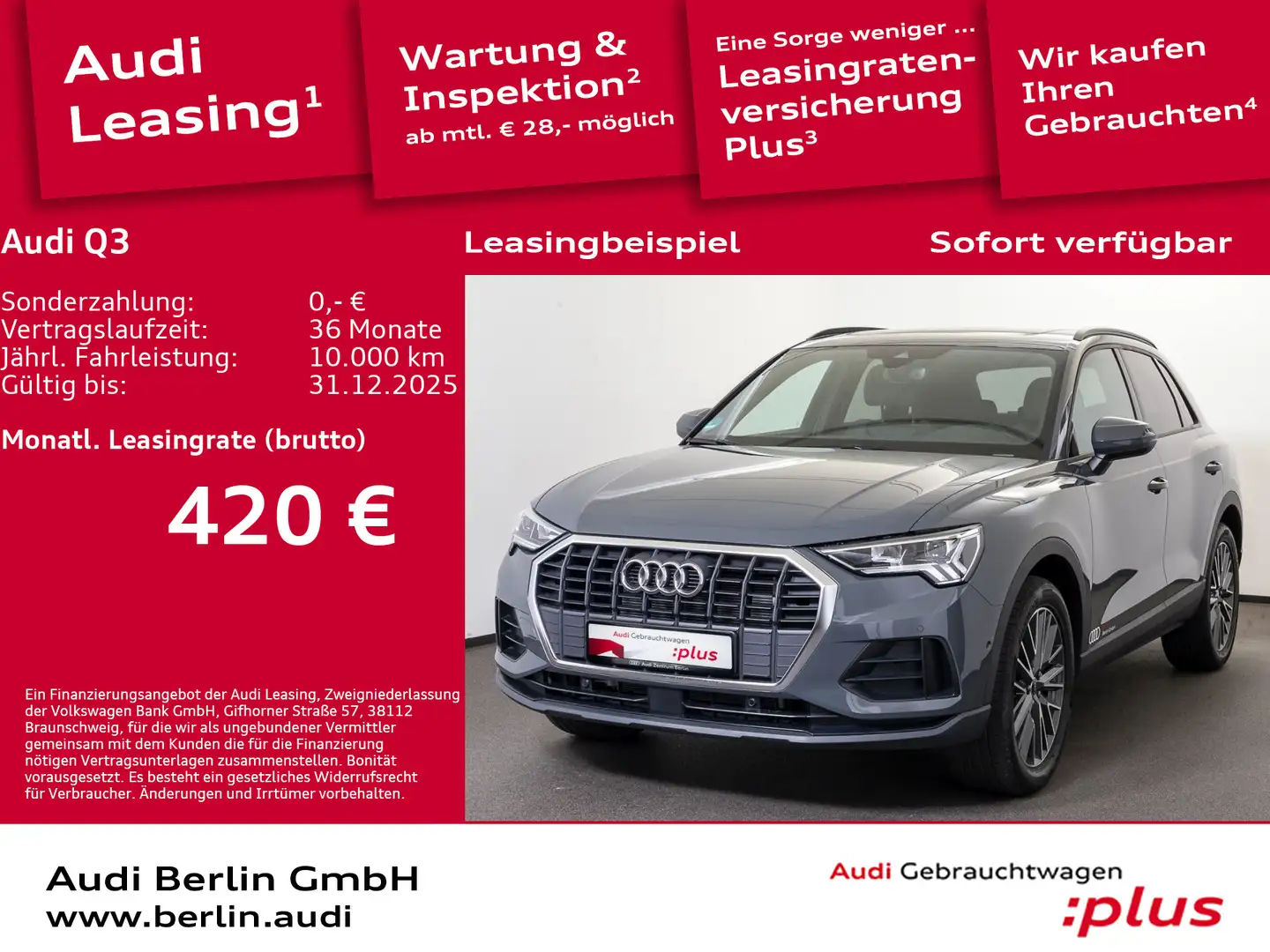 Audi Q3 35 TFSI S tronic Grau - 1