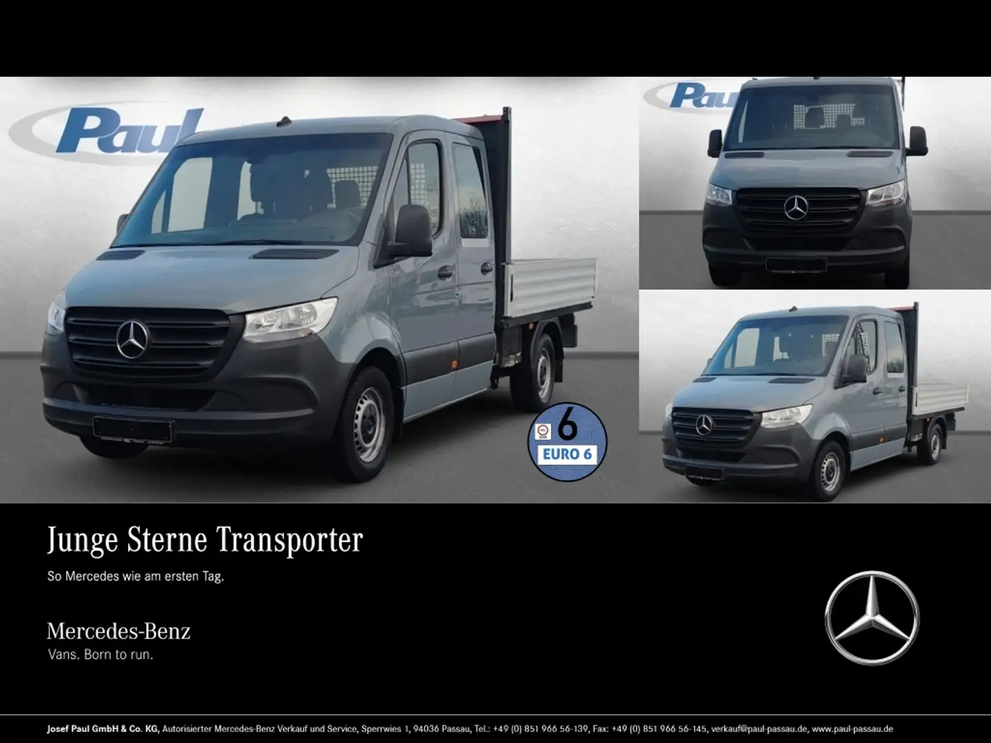 Mercedes-Benz Sprinter 315 CDI DOKA Navi+9G+Klima+Tempomat Blau - 1