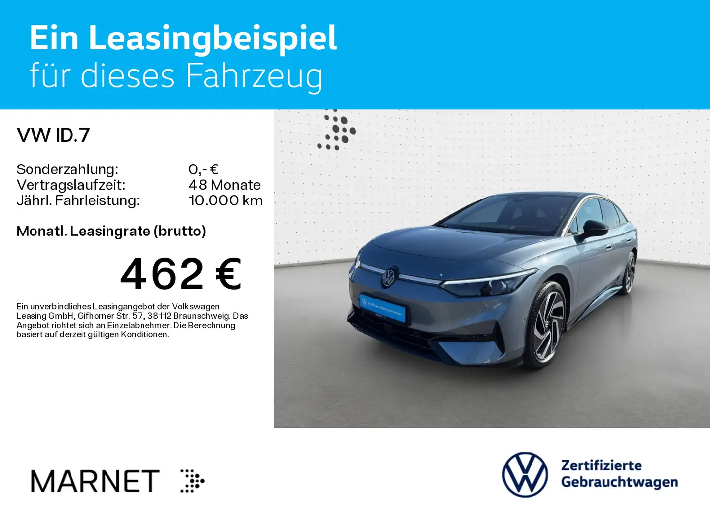 Volkswagen ID.7 Pro Navi*AHK*Wärmep*Pano*Kamera*IQ-Light*DC Blau - 2