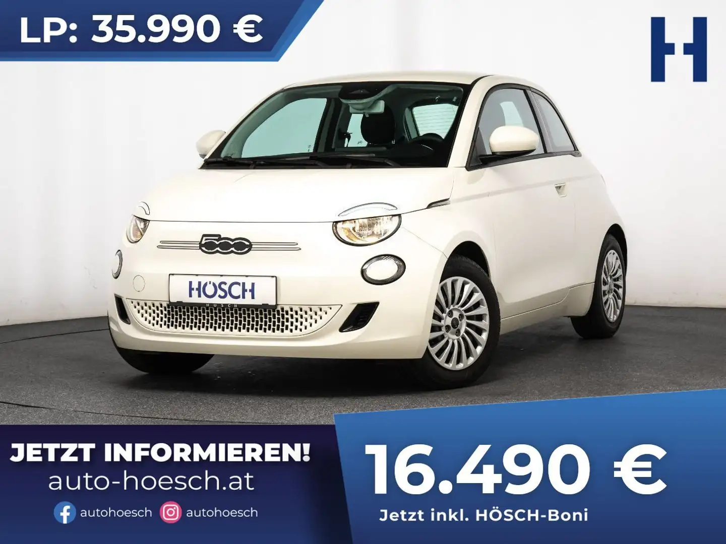 Fiat 500e 42 kWh KEYLESS CARPLAY TOP-ANGEBOT JETZT SICHERN Weiß - 1