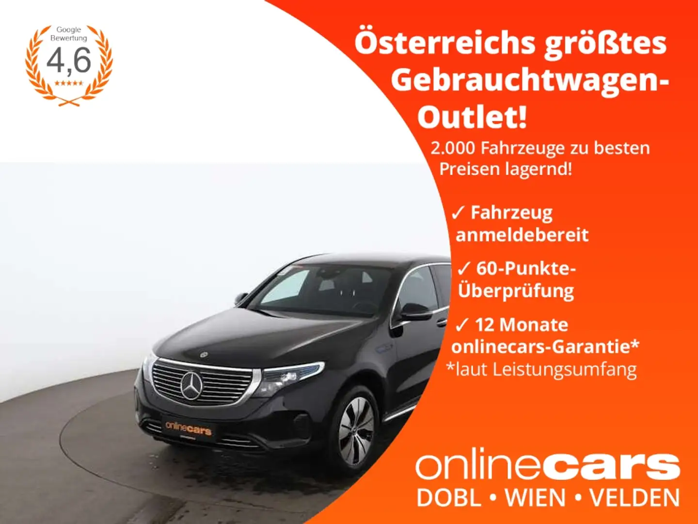 Mercedes-Benz EQC 400 4Matic Aut LED AHK RADAR NAV LEDER R-CAM Black - 1