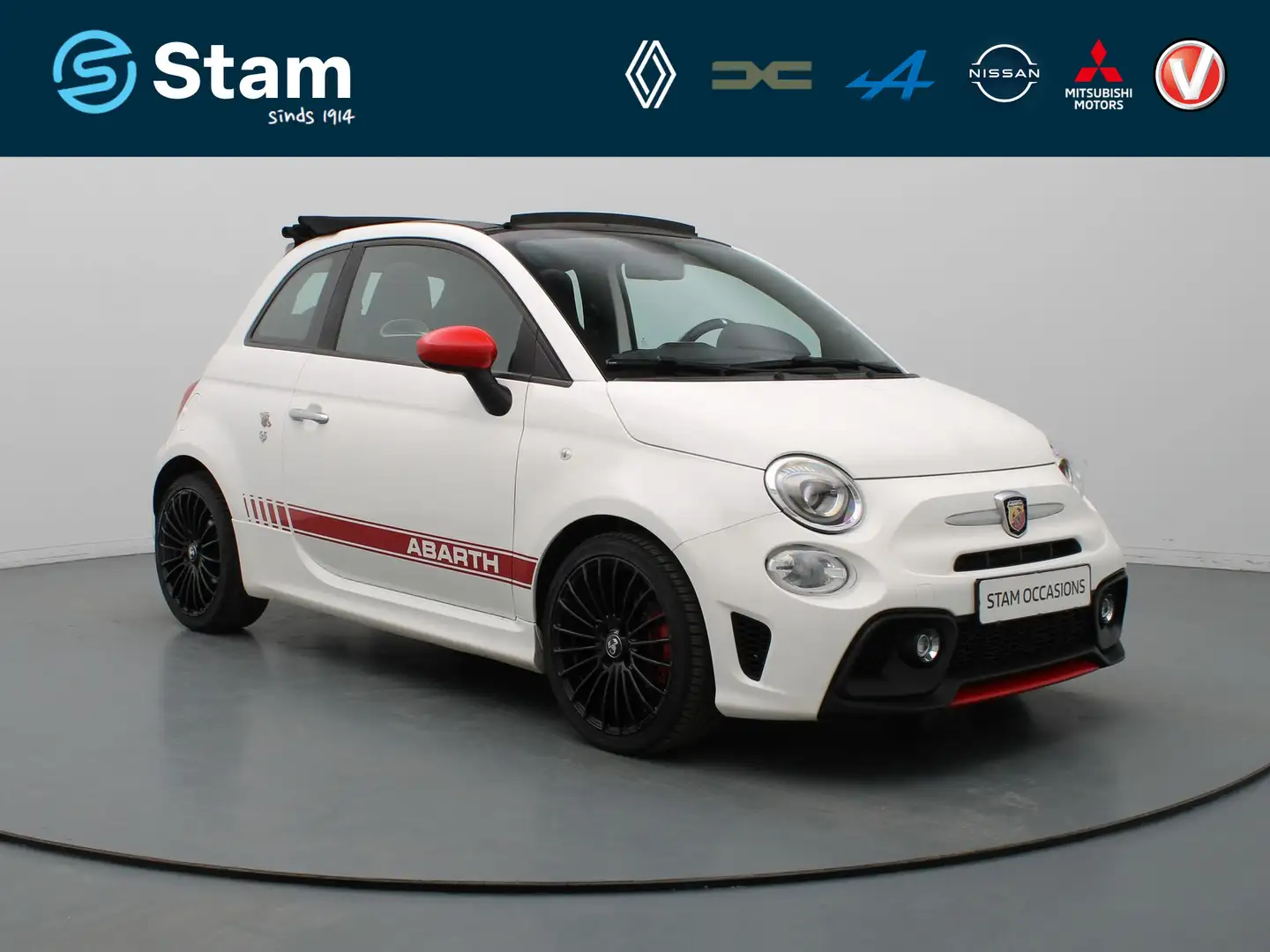 Fiat 500C Abarth 1.4 T-Jet 595 Cabrio | Airco | Navigatie l Sportui Biały - 1
