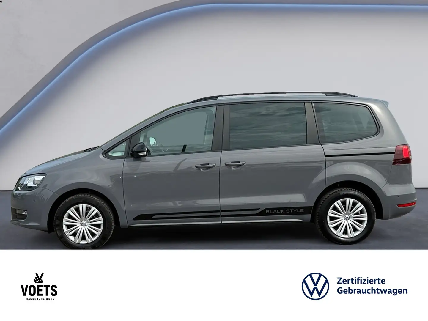 Volkswagen Sharan 2.0TDI BLACK STYLE DSG AHK+Xenon+Navi Сірий - 2